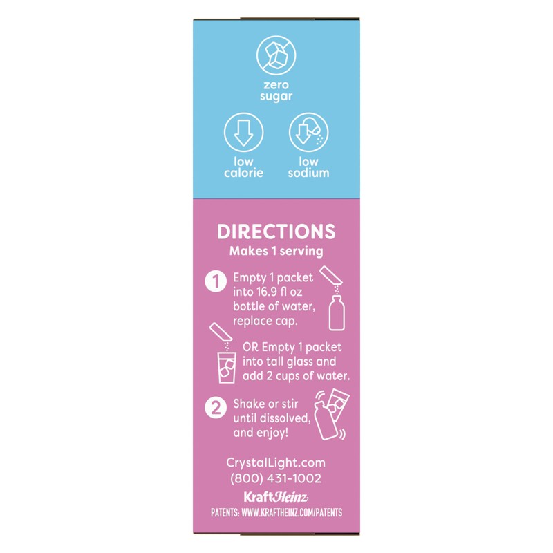 Crystal Light Drink Mix, 12 Packets, for Convenient On-the-Go Flavorful