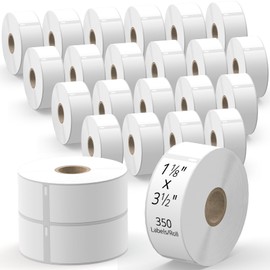 TgSmder Shipping Labels Compatible with Dymo 30252 (1 1/8 x 3 1/2") - 24 Rolls Thermal Labels, Fits for Dymo Labelwriter 450, 450 Turbo, 4XL (Not for 550, 5XL) Total 8400 Strong Adhesive Address Label