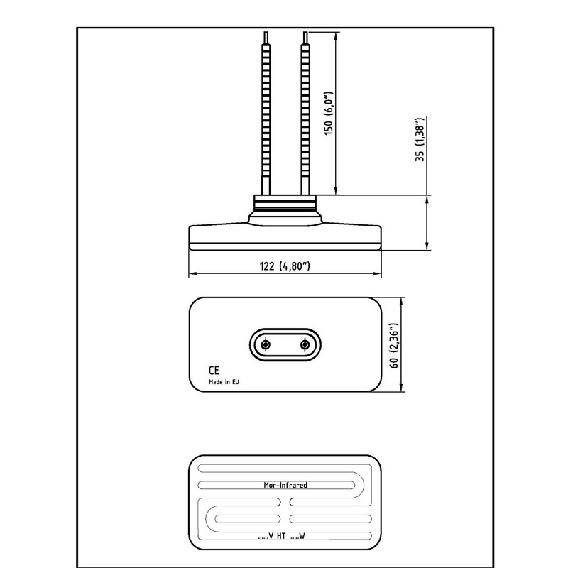 HT-500-120-0-L6-WH-0 120V 500W