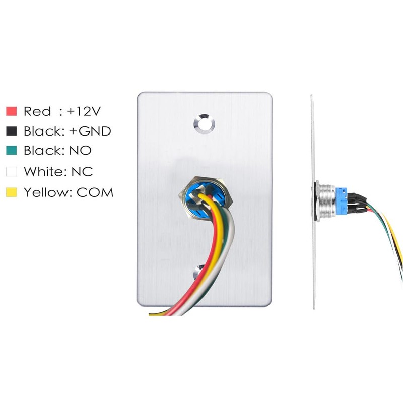 Stainless Steel Push to Exit Button - 12V DC Push