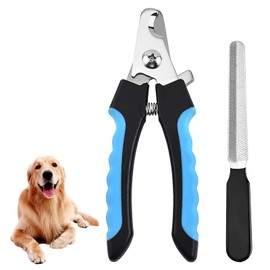 DmDoyy Krallenschere Für Hunde Und Katzen Mit Nagelfeile, Edelstahl Krallenzange, Profi Krallenschere Mit Sicherheitsschutz, Haustiere Nagelknipser Groß Für Alle Rassen (klein, Mittelgroß, Groß)