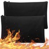 Fireproof for Document Bag Fireproof Bag: Nizirioo Pack of 2 Document Bag Safe Fireproof Waterproof Fireproof Briefcase with Zip for Passports Money Contracts 28 x 17 cm