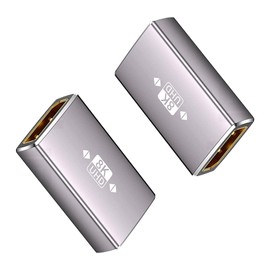 Duttek Displayport to Displayport Coupler1.4, 8K DisplayPort Female to Female Adapter Convertor Extension Adapter for HDTV, Monitors, Laptop, Projector Black (DP to DP Coupler) 2Pack