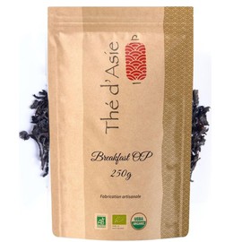 Khla - Organic Breakfast OP Tea 400g- Organic Morning Black Tea - Orange Pekoe - Loose Leaf - Asian Breakfast Tea - Origin Sri Lanka - Herbal Tea & Infusion