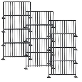 Set of 12 Black Guardrails for Wrestling Action Figures