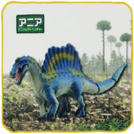 Hayashi PK428100 Towel Handkerchief, Multicolor, Approx. 9.8 x 9.8 inches (25 x 25 cm), Ania Spinosaurus