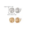 BriLove Matte Gold Silver 2 Pairs Clip-on Earrings Set Fashion