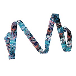 1 Piece Yoga Mat Strap, Printed Yoga Strap, Multifunctional Yoga Strap, Sports Strap, Mandala Yoga Strap, Yoga Mat Elastic Strap, Suitable for Sports, Travel, Business Trip (Blue) (150 x 3.8 cm), blue
