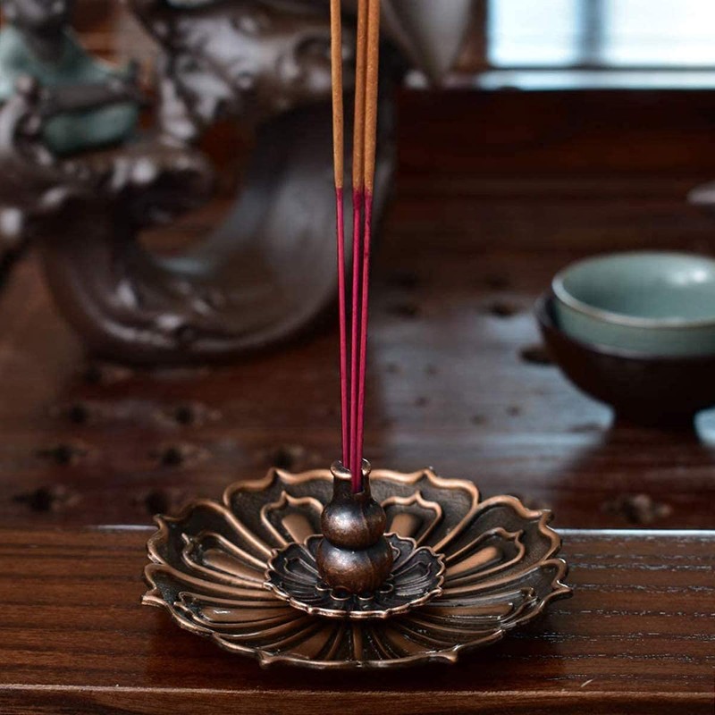 ANCLLO 3 in 1 Lotus Stick Incense Burner and Cone