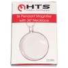 HTS 212B0 3X Silver Pendant Magnifier with 36" Necklace