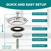 Luxe House Kitchen Sink Strainer Plug, 304 Stainless Steel, Food