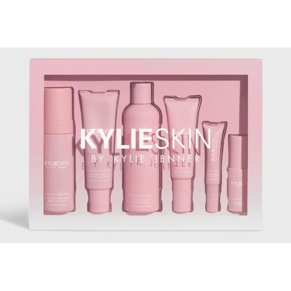 Kylie Skin Care Set: Face Wash, Toner, Scrub, Serum, Moisturizer, Eye Cream - Cruelty, Gluten & Paraben Free