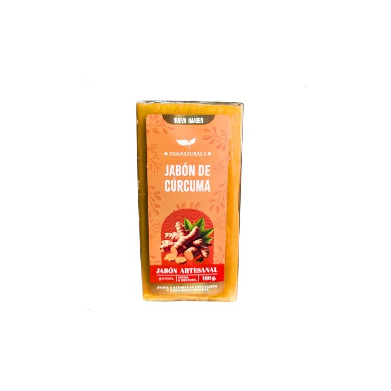 Shanatural's Jabón de Cúrcuma, Artesanal y Natural, Facial y Corporal,