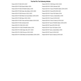 TUSK Wing Vent Kit 20 inch Wing with 1 3/4 inch Roll Cage Clamps for Polaris RZR XP 1000 Trails and Rocks Edition 2018-2022