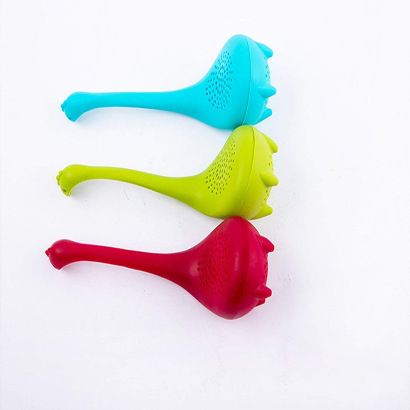 Dinosaur tea strainer, tea colander, food grade silicone，Three-piece suit