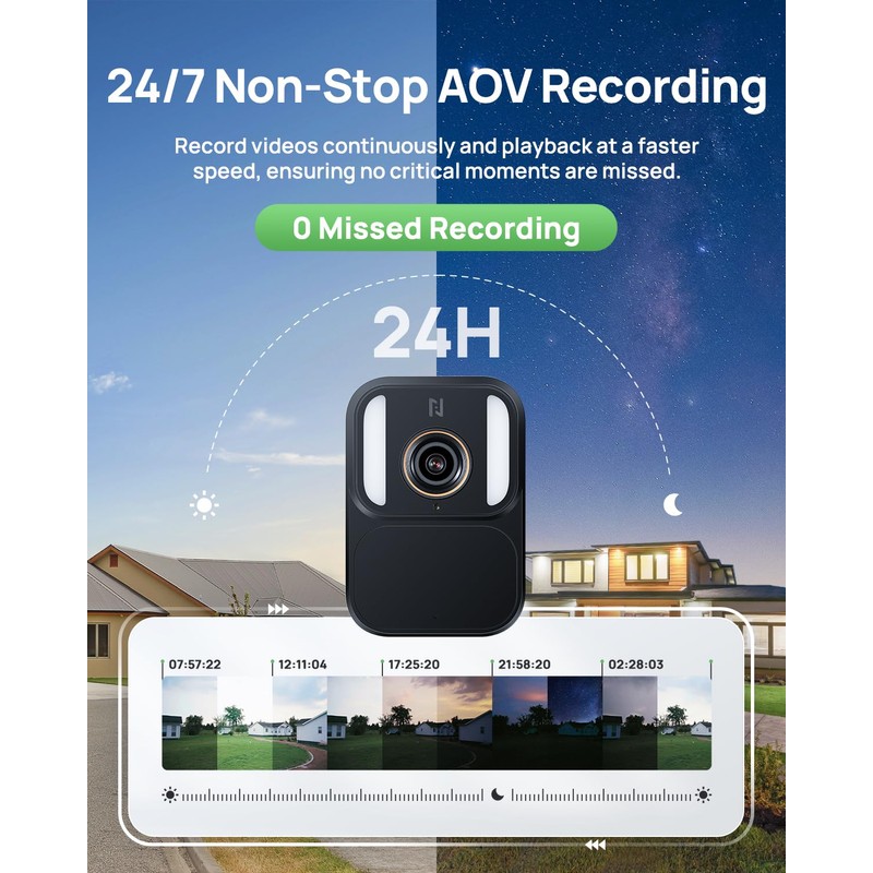 Anona Aurora 4K Solar Security Cameras Wireless Outdoor, Forever Power