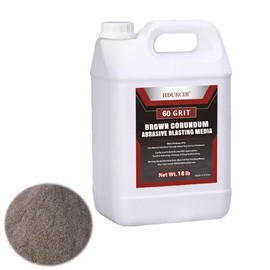Brown Corundum Abrasive Blasting Media (Brown Aluminum Oxide) 18LBS 60 GRIT Medium to Fine Sand Blasting Abrasive Media for Blasting Cabinet or Blasting Guns