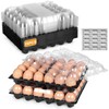 HANSGO Plastic Empty Egg Cartons, 15-Pack, Clear Storage Container with