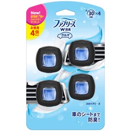 Febreze Air Freshener for Cars, Clip Type, Easy Clip, Sky Breeze, 0.07 fl oz (2 ml) x 4 Packs