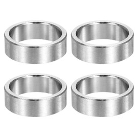 MECCANIXITY 4pcs M20 Metal Spacers, M20 IDx25mm ODx8mm Length Stainless Steel Spacer Round Unthreaded Standoff Bushing Plain Finish for Screw Bolts, Silver 20x25x8mm
