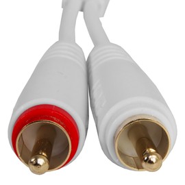 UDG Audio Cable Set RCA - RCA White Straight 1.5m, Compatible with all Jack to Jack devices