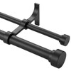 Heavy Duty Double Curtain Rods with Cylindrical Cap Finials -