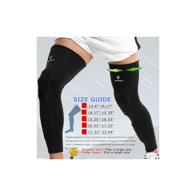 Knee Calf Padded 2 Pack Compression Leg Sleeve Shin Protective