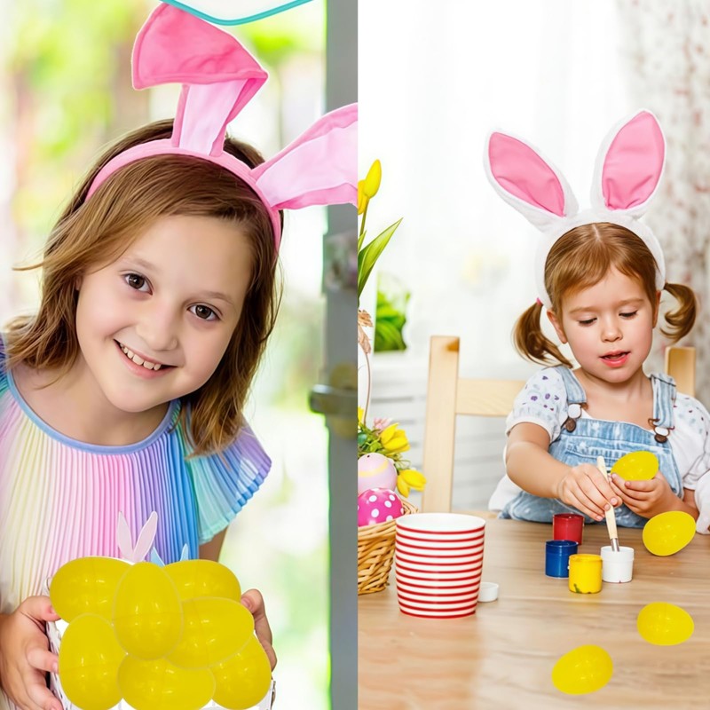 GCQJOQ Plastic Easter Eggs for Holiday Decorations and Celebrations, 60