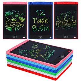 12 Pack LCD Writing Tablet for Kids - 8.5in Colorful Drawing Tablet Pad for 3 4 5 6 7 8 Kids Back to School Gifts, Reusable Doodle Board for Boys Girls Classroom Prizes Party Favor Travel Toys