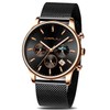 CRRJU Men's Watches Rose Gold Fashion Casual Watch for Men