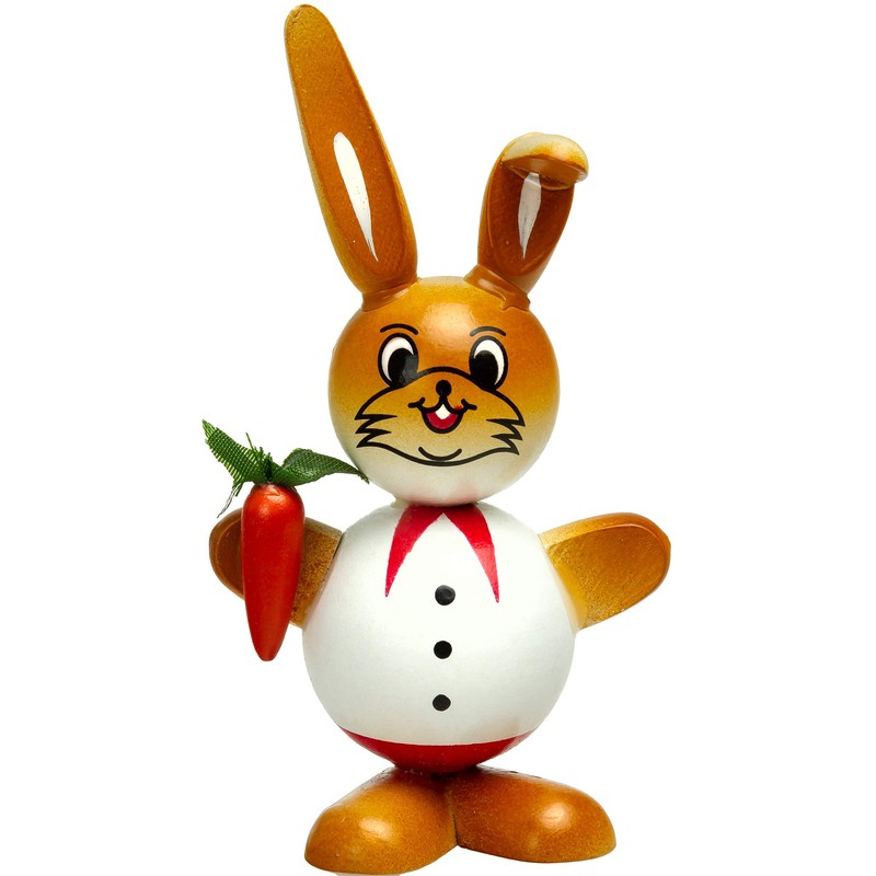 SIKORA OD10 Wooden Easter Bunny Figurines as Colourful Easter Decoration