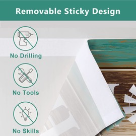 French Door Curtains for Windows, Vintage Windmill Wood Front Door Window Curtains for Glass, Farmhouse Retro Privacy Tie Up Blinds Thermal Insulated Shades 26 x 70 inch,Green Brown