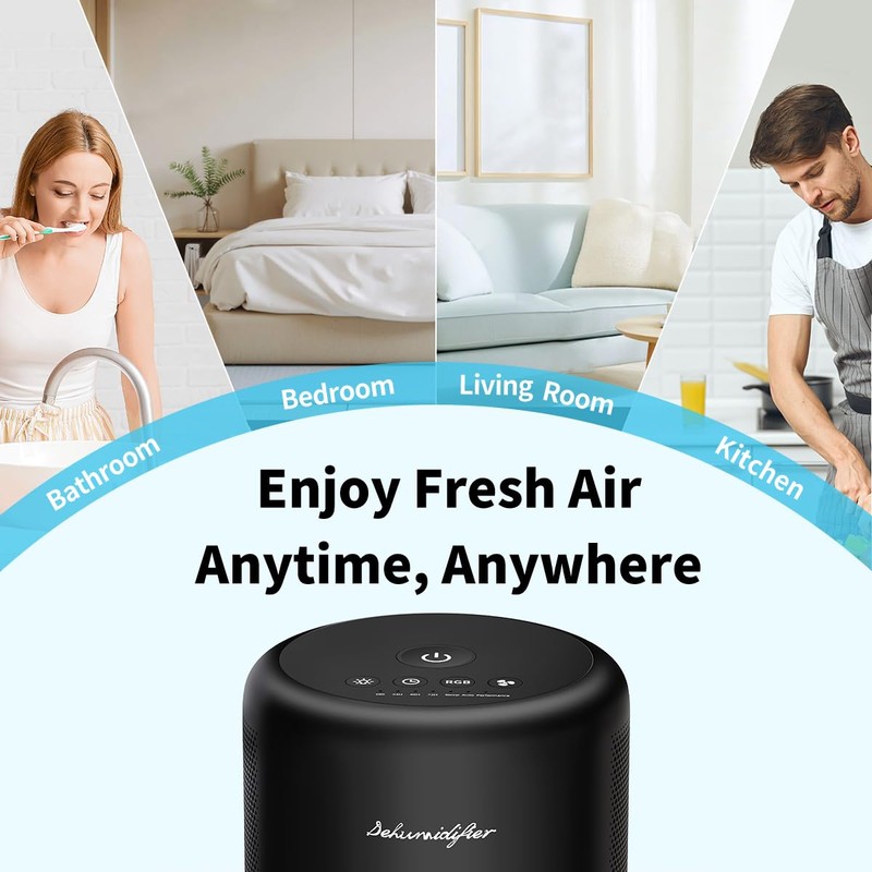 NeedDuck Dehumidifier 44OZ Water Tank Small Quiet Dehumidifiers for Home
