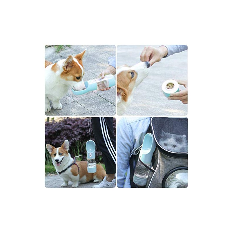 Botella de Agua para Perro portátil con Compartimento para Agua