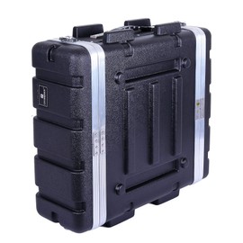 Crossrock Stackable 3U Rack Case, Strong Molded with Heavy Duty Hardware, Standard 19.25” Depth (CRA8603UBK)