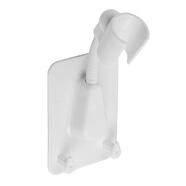 Shower Head Holders, 360° Adjustable, Shower Head Holder, Bathroom Accessories, No Drilling, Rotatable, Universal, Shower Holder, Wall Mount, White