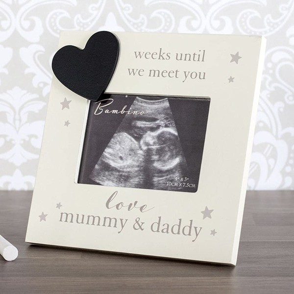 Countdown Baby Scan Photo Frame | This lovely Countdown Baby Scan Photo Frame from Bambino, with 4 inch x 3 inch aperture, would make a wonderful gift for any expectant parents