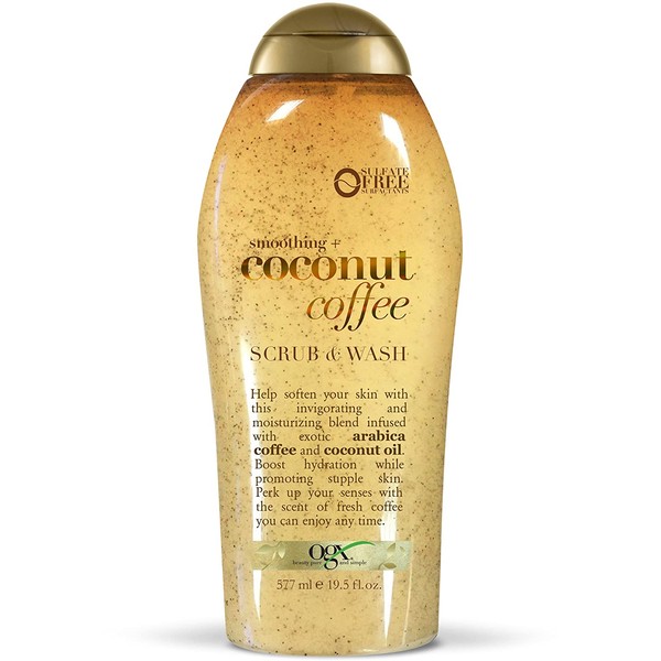 OGX Coconut Coffee Scrub and Wash, 19.5oz