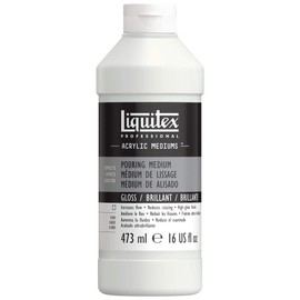 Liquitex 8870516 Professional Watering and Pouring Medium, Waterproof, Non-Yellowing, Flexible, Increases Paint Flow - Pouring Medium for Acrylic Paints 473 ml Bottle