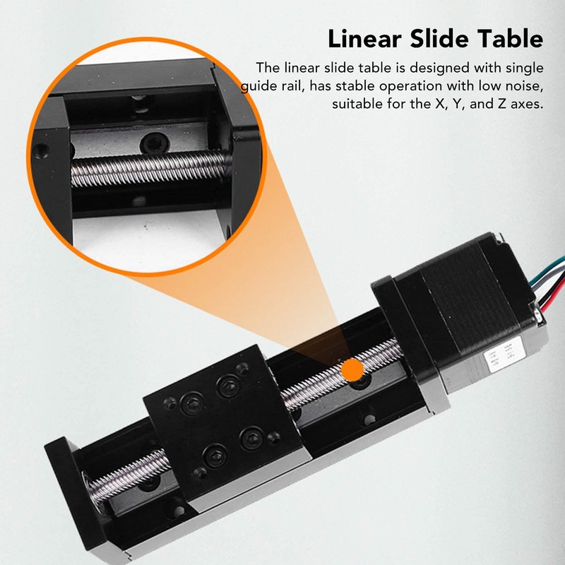 Linear Table with 100 mm Hub, X-Y-Z Axes, 28 Stepper