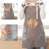 2 Pzs Mandil Delantal Impermeable Ajustable Para Chef Mesero Negro/café