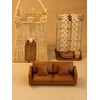 Funky Mini House Miniature Dollhouse Leather Couch -1:12 Scale Mini