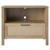 Novogratz Shay 1-Drawer Nightstand, Natural with Faux Rattan