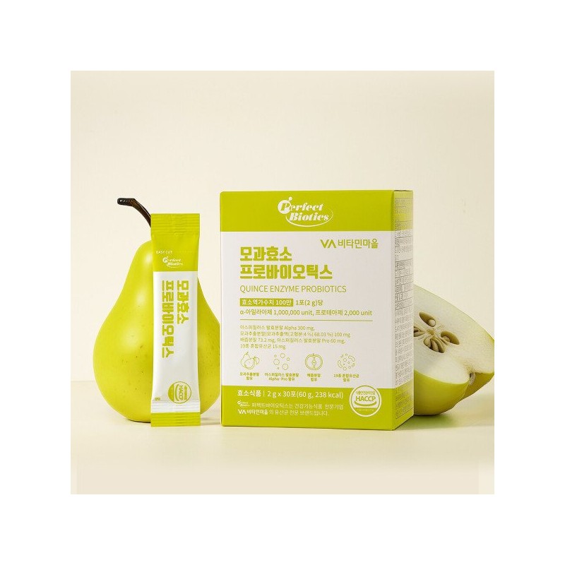 Vitamin Village 퍼펙트바이오틱스 모과 효소 프로바이오틱스 3박스 총90포 Perfect Biotics