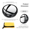 2PCS Suction Cup Car Convex Blind Spot Mirror,360°Adjustable Side Mirror