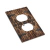 Lolreai Outlet Covers Rustic Wood Barn Door Brown Wooden 1