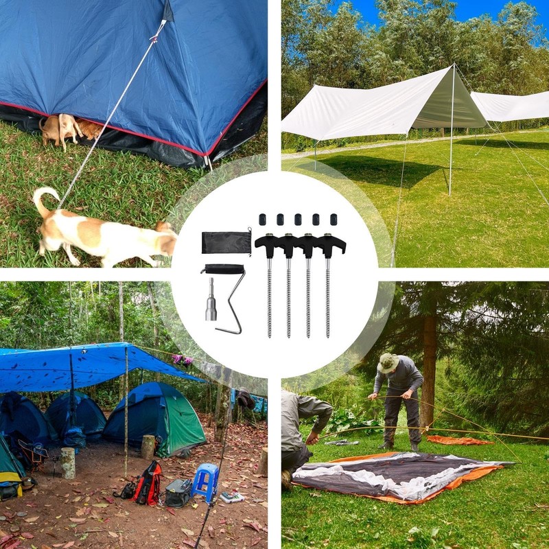 Camping Tent Stakes - Outdoor Multipurpose Tent Stakes - Rust-Proof