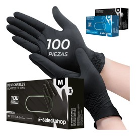 Guantes De Nitrilo Vinil Libre De Latex Sin Polvo Azul Negro