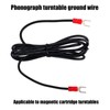 2pcs Phonograph Turntable Ground Wire, 5ft Turntable Grounding Wire Phono
