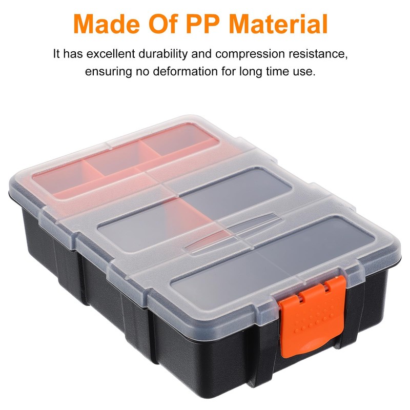 sourcing map 3pcs Toolbox Organizer Portable Plastic Hardware Organizer Box